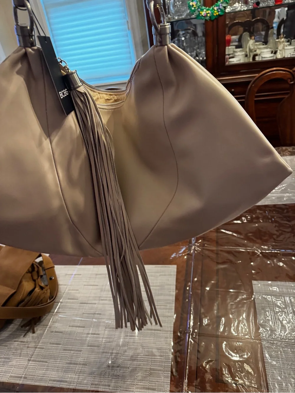 BCBG Women's Shoulder Bag in Almond